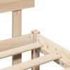 vidaXL Bedframe met hoofdeinde Bruin 140 x 190 cm Massief grenenhout