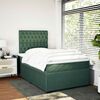 vidaXL Boxspring met matras fluweel donkergroen 120x190 cm