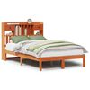 vidaXL Bed met boekenkast zonder matras grenenhout wasbruin 120x200 cm