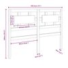 vidaXL Hoofdbord 185,5x4x100 cm massief grenenhout zwart