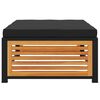 vidaXL Tuinvoetenbank met kussen 68x68x30 cm massief acaciahout