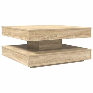 vidaXL Salontafel 360 graden draaibaar 70x70x34,5 cm sonoma eikenkleur