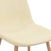 vidaXL Eetkamerstoelen 4 st stof crèmekleurig
