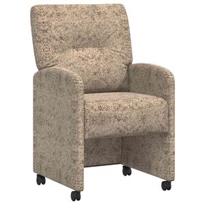 vidaXL Eetkamerstoelen met Wieltjes 2 pcs Lichtgrijs 57 x 67 x 95 cm