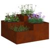 vidaXL Tuin Bloempot Roestig 100 x 100 x 48 cm Cortenstaal