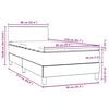 vidaXL Boxspring met matras fluweel zwart 90x210 cm