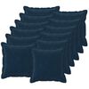 vidaXL Kussensloop 12 st HOUTEN Blauw 40 x 40 cm Microfiber Fleece