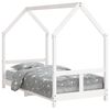 vidaXL Kinderbedframe 80x160 cm massief grenenhout wit