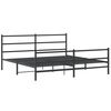vidaXL Bedframe met hoofd- en voeteneinde&nbsp;metaal zwart 180x200 cm