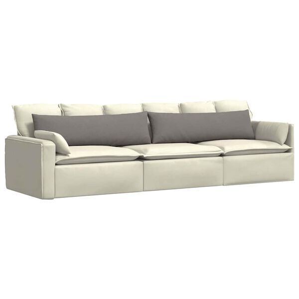 vidaXL Sofa Kussens 2 stuks Taupe 145 x 40 cm Stof