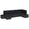 vidaXL Tuin Sofa Set 7 st Zwart poly rattan