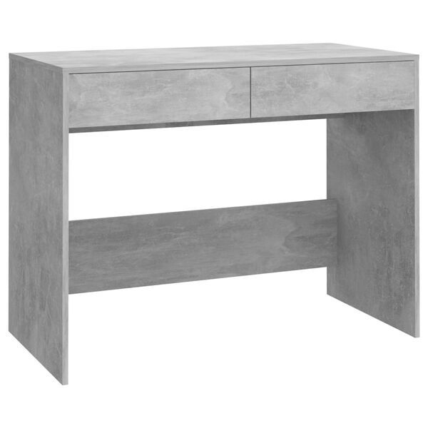 vidaXL Bureau 101x50x76,5 cm bewerkt hout betongrijs