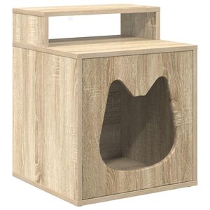 vidaXL Kattenhuis Sonoma 42,5 x 40 x 53,5 cm Bewerkt hout