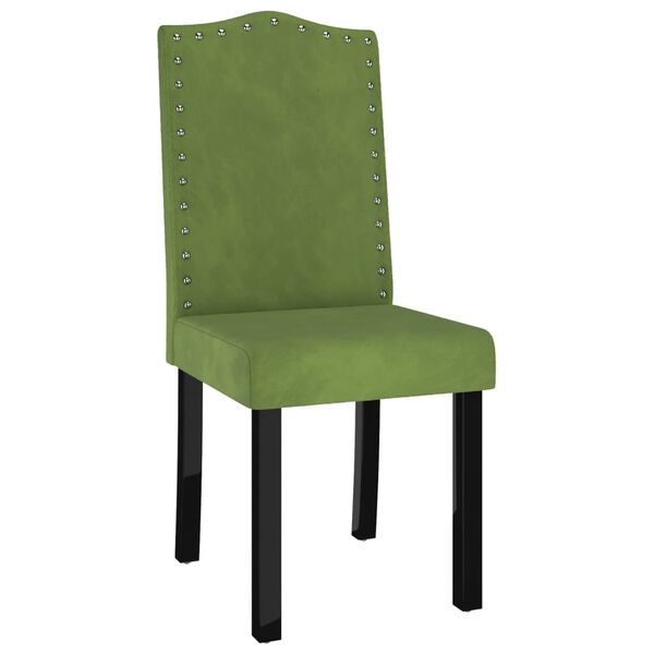 vidaXL Eetkamerstoelen 2 st fluweel lichtgroen