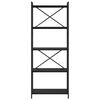vidaXL Boekenkast Zwart Eiken 60 x 30 x 155 cm Bewerkt hout