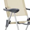 vidaXL Campingstoelen 2 st inklapbaar aluminium cr&egrave;mewit