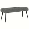 vidaXL Bank met knoopverstelling Donkergrijs 110 x 40 x 46 cm fluweel