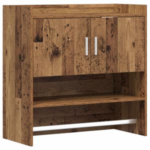 vidaXL Wandplank Muurmontage Oud hout 80 x 36 x 80 cm Bewerkt hout