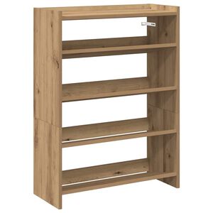 vidaXL Schoenenrek 60x25x81 cm bewerkt hout artisanaal eikenkleur