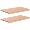 vidaXL Raamkozijnen 2 st Naturel 80x 40 x 2 cm Massief beukenhout