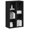 vidaXL Boekenkast Zwart Eiken 50x25x80 cm Engineered Wood