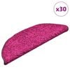 vidaXL Trapmatten 30 st 56x17x3 cm Roze Halfrond