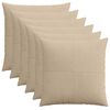 vidaXL Kussensloop 6 pcs ALMELO Taupe 80 x 80 cm corduroy
