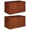 vidaXL Plantenbak 2 st Roestkleurig 100 x 50 x 50 cm weervast staal