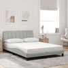 vidaXL Bedframe zonder matras "Hanko" 140x190 cm fluweel lichtgrijs
