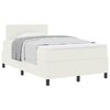 vidaXL Boxspring bed Cr&egrave;me en Wit 193 x 120 x 88 cm Katoenen stof
