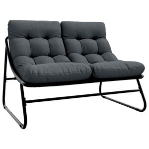 vidaXL Tuinmeubelen Zwart 110 x 81 x 71 cm Gepoedercoat staal