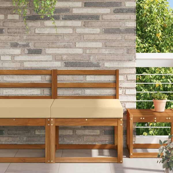 vidaXL Buiten bankkussen Beige 60 x 60 x 8 cm Polyester