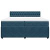 vidaXL Boxspring met matras fluweel blauw 200x200 cm