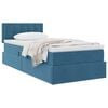 vidaXL Opslag bed met matras Donkerblauw 90 x 190 cm Fluweel