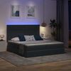 vidaXL Bed met LED-striplichten Donkergrijs 180 x 200 cm Fluweel
