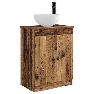 vidaXL Badkamermeubel met Wasbak Oud hout 54 x 35 x 83 cm Bewerkt hout