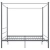 vidaXL Hemelbedframe metaal grijs 200x200 cm