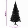 vidaXL Kerstboom met 300 LED met standaard Zwart 180 cm PVC