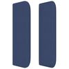 vidaXL Hoofdbord met randen 83x16x78/88 cm stof blauw