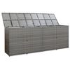 vidaXL Containerberging vierdubbel 305x78x120 cm poly rattan antraciet