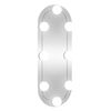 vidaXL Wandspiegel met LED's ovaal 15x40 cm glas
