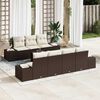 vidaXL Tuin Sofa Set 8 pcs Bruin Poly riet