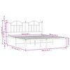 vidaXL Bedframe met hoofdbord metaal zwart 160x200 cm
