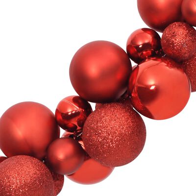 vidaXL Kerstslinger ballen 175 cm polystyreen rood