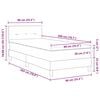 vidaXL Boxspringbed met matras Lichtgrijs 90 x 200 cm Stof