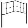 vidaXL Vervangend hoofdbord 107 cm metaal zwart