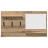 vidaXL Wandgemonteerde kapstok met plank Artisan Eiken 90 x 10 x 50 cm