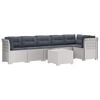 vidaXL 6-Zits Tuin Sofa met Kussens Rattan Look PP Wit
