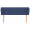 vidaXL Hoofdbord met randen 147x23x78/88 cm stof blauw