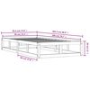 vidaXL Bedframe massief hout wit 90x200 cm